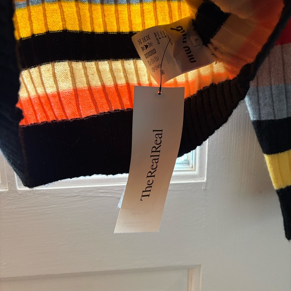 Miu Miu Bold Striped Knit Sweater - Picture 2 of 3